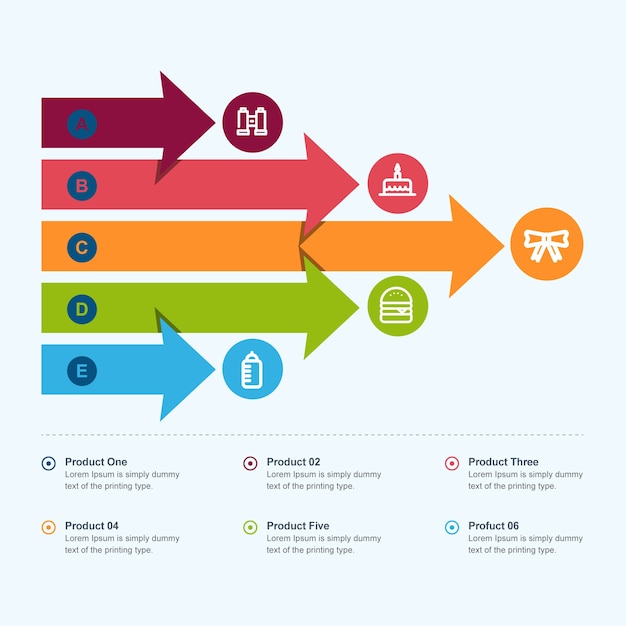 Vetor arrow process infographic