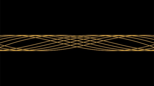 Arte abstrata de linha de ouro em estoque de fundo escuro