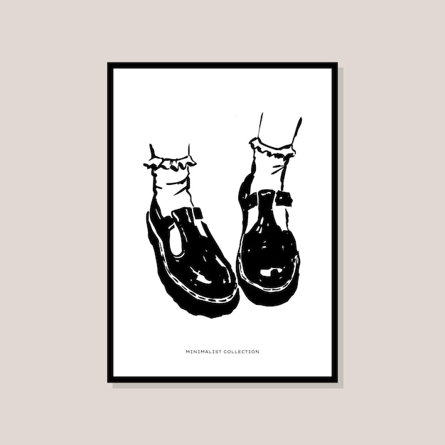 Arte abstrata estilo boho imprime pôster para coleção de arte de parede