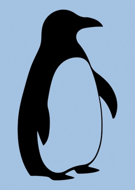 Arte Animal Minimalista Pinguim Inverno Vida Selvagem