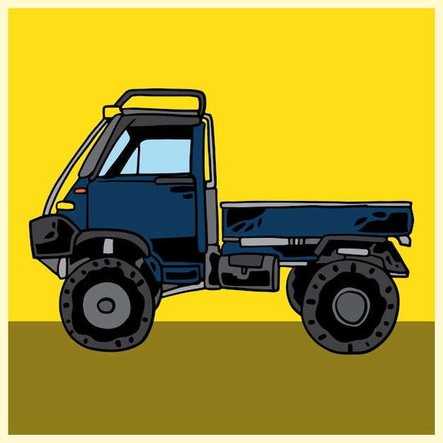 Arte clássica de carro offroad para modelo de logotipo e camiseta001