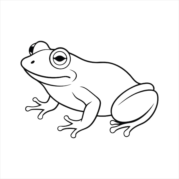 Arte da linha de repouso da rã