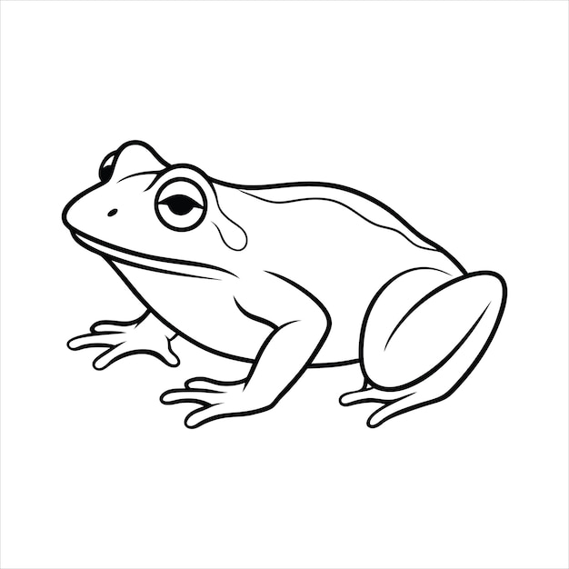Arte da linha de repouso da rã