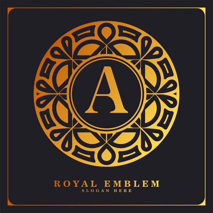 Vetor arte da linha do logotipo do ornamento de luxo
