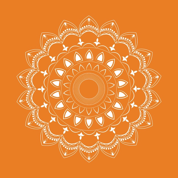 Arte da Mandala Laranja