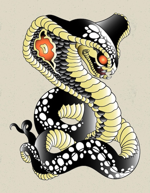 Arte da tatuagem da cobra