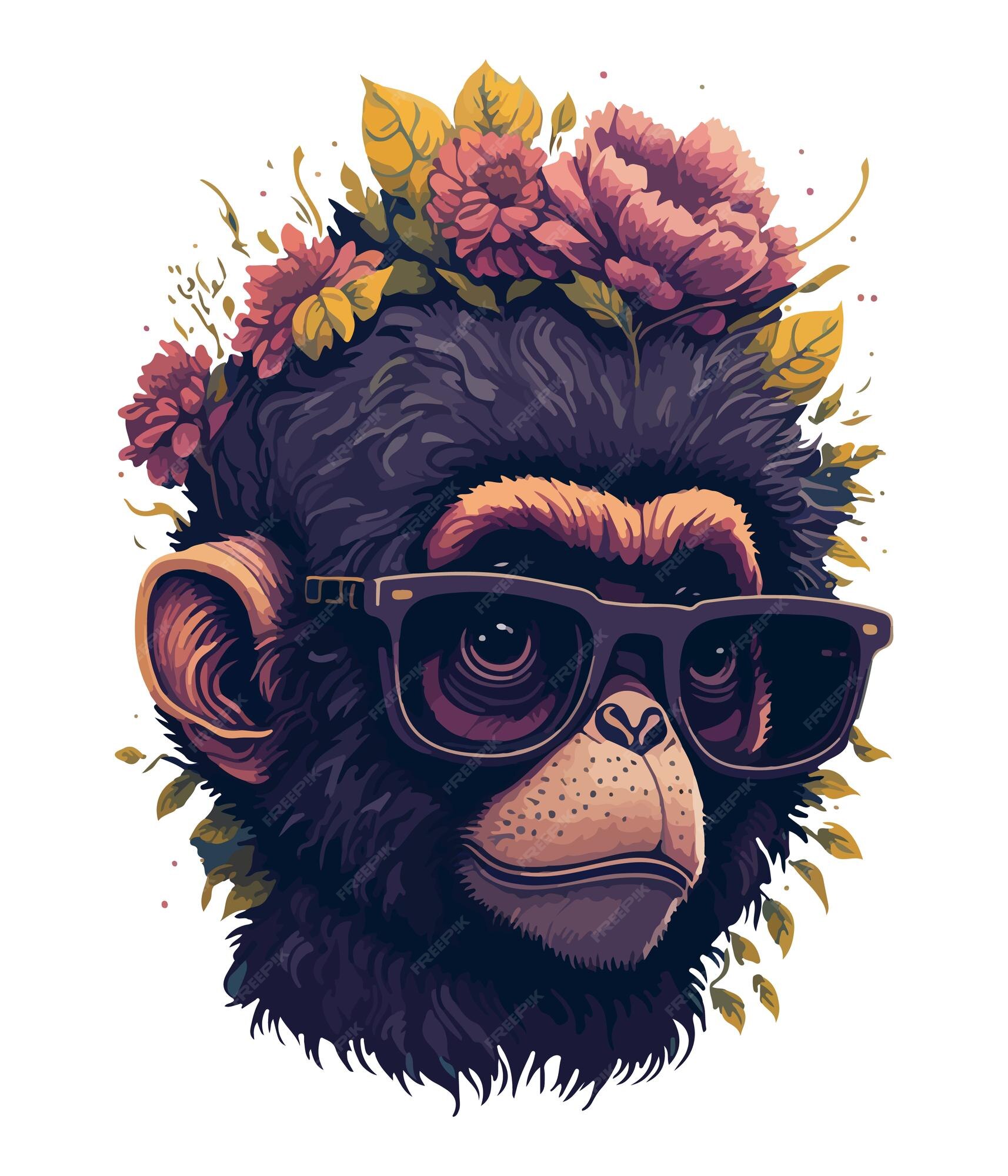 Design PNG E SVG De Desenho De Macaco Para Camisetas