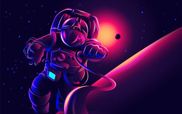 Arte de astronauta em vetor