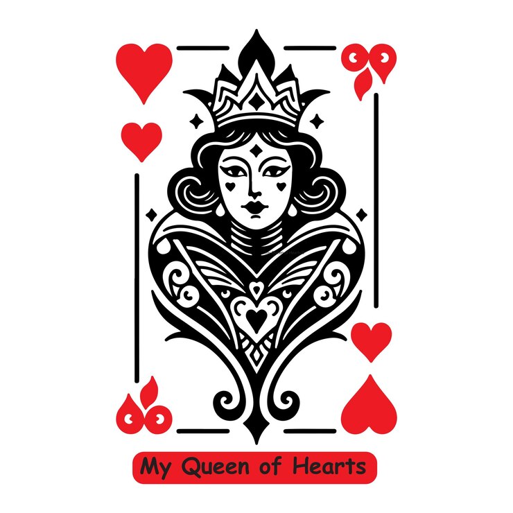 Arte de cartas da Rainha de Corações