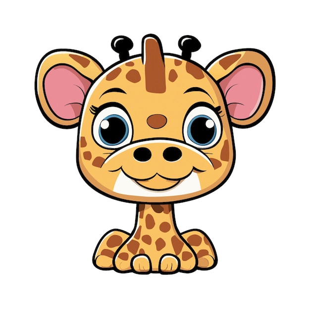 Vetor arte de clipart de personagem girafa