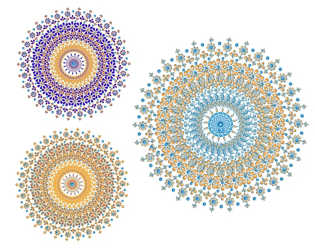 Vetor arte de design de mandala elegante colorida