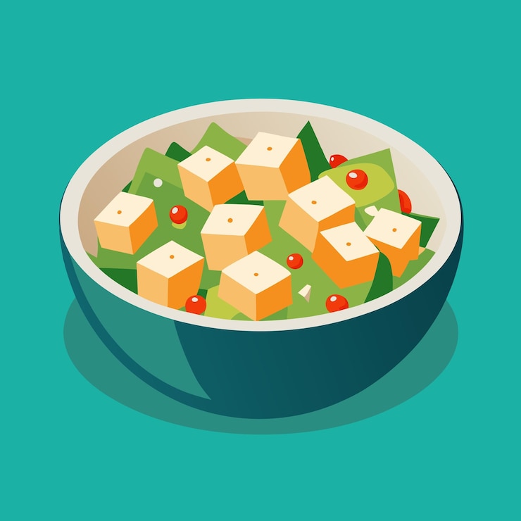 Vetor arte de ilustração de tofu
