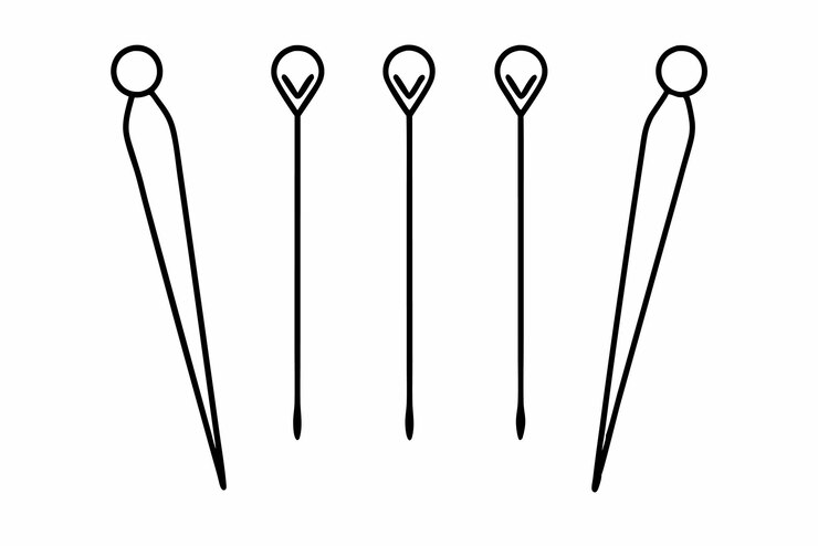 Vetor arte de linha de alfinete ilustração detalhada capturando alfinete atemporal e à moda