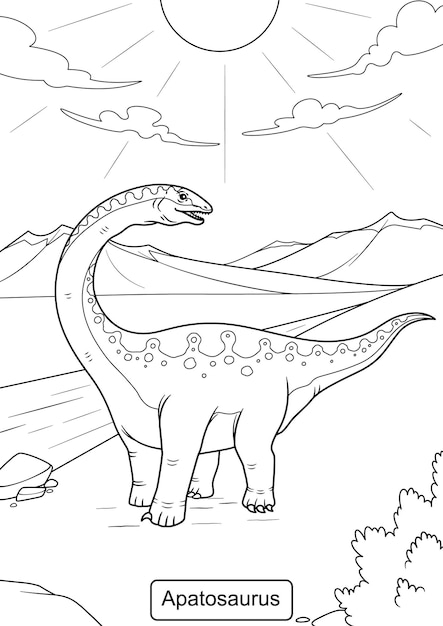 Desenho de Dinossauro Plateossauro para colorir