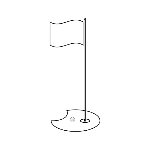 Arte de linha de golfe ilustração de vetor de golfe esportes vector esportes arte de linha arte de linha