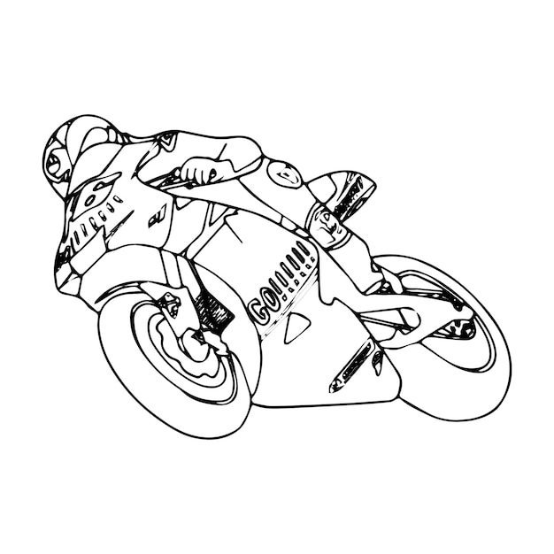 Desenho de Moto GP para Colorir - Colorir.com