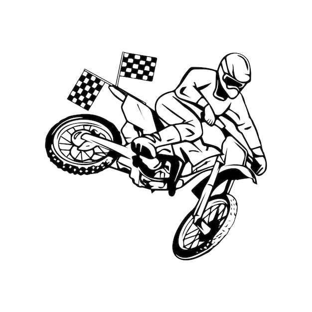 Desenhos de Motocross Para Crianças para Colorir e Imprimir