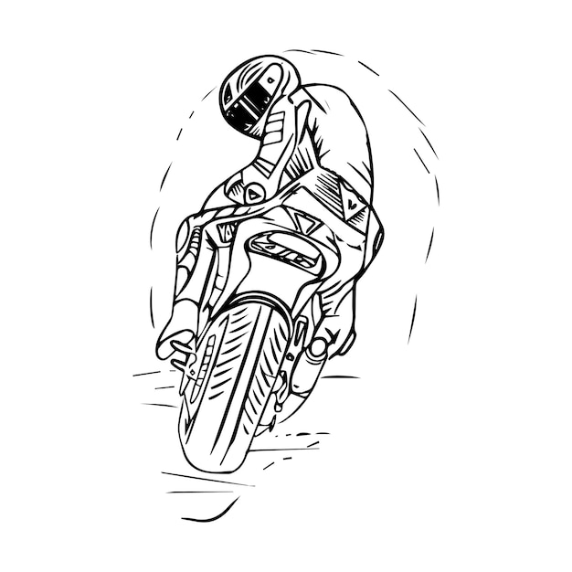 Vetores de Mão Desenhar O Estilo De Um Vetor Novo Moto Ilustração Livro  Para Colorir e mais imagens de Motocicleta - iStock