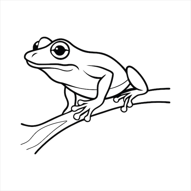 Arte de linha de sapo