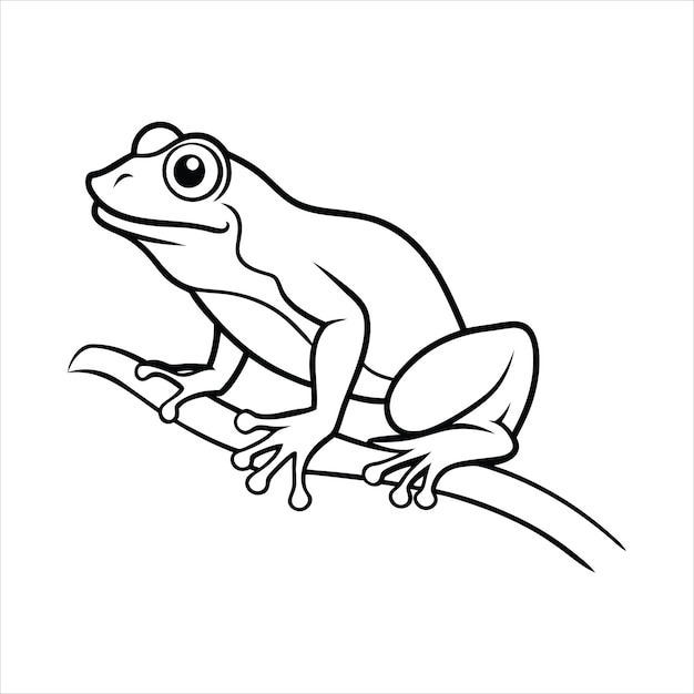 Arte de linha de sapo