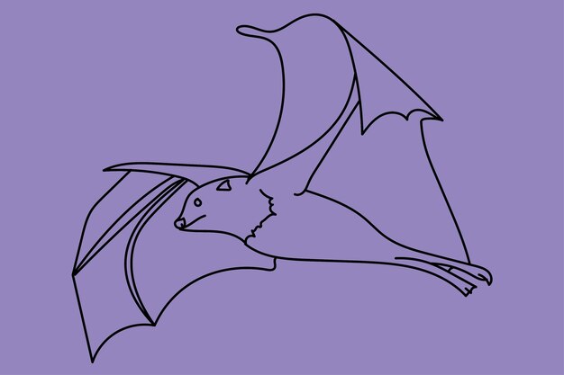 Arte de linha de sketch bat