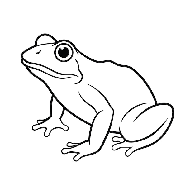 Arte de linha inclinada de sapo