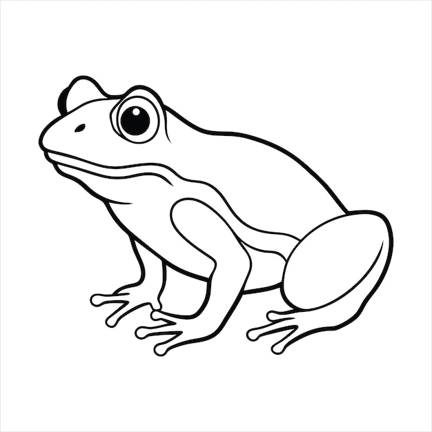 Arte de linha inclinada de sapo