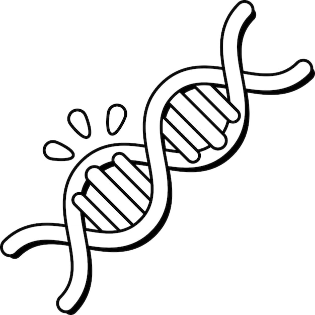 Vetor arte de linhas vetoriais de dna