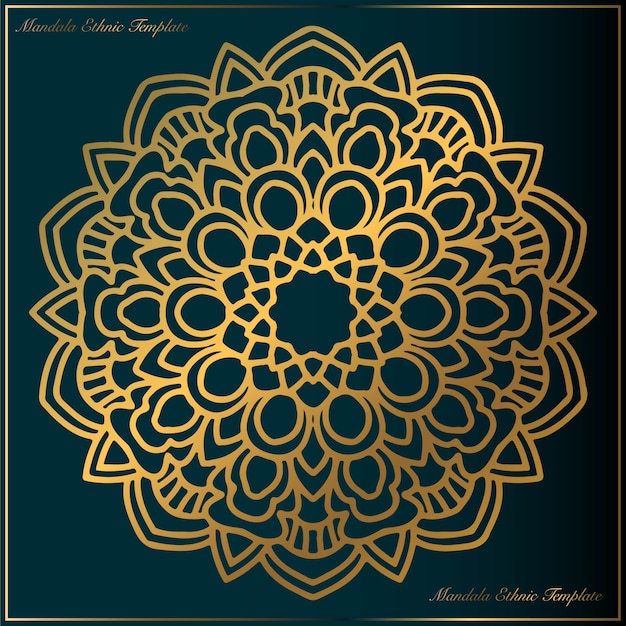 Arte de mandala de ouro vintage