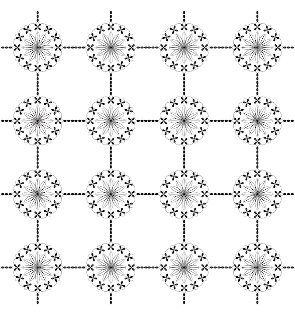 Arte de moda de fundo abstrato. motivos de flores, dispostos em um padrão de grade quadrada. fundo branco