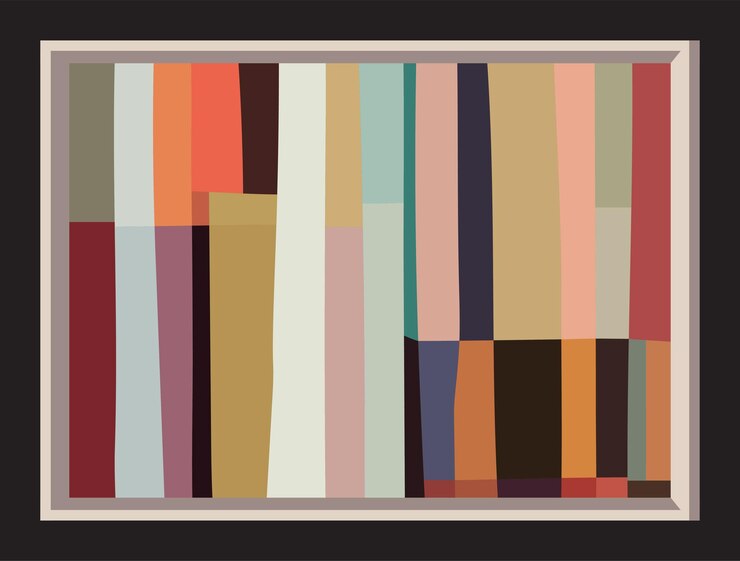 Vetor arte de parede abstrata em negrito impressão colorida impressão de arte moderna grande impressão contemporânea de arte impressa