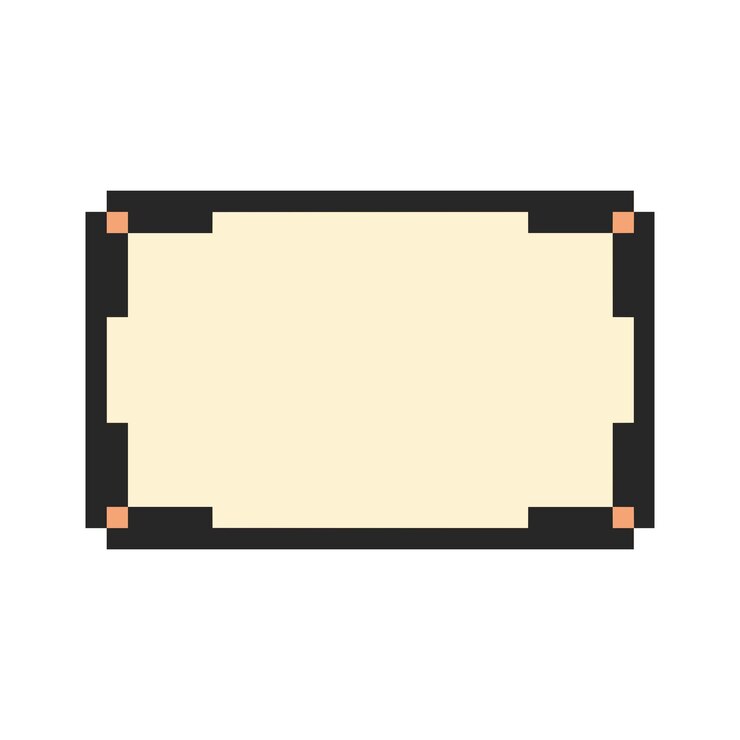 Vetor arte de pixel de retângulo de borda