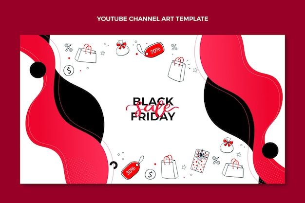 Arte do canal do youtube de sexta-feira desenhada à mão