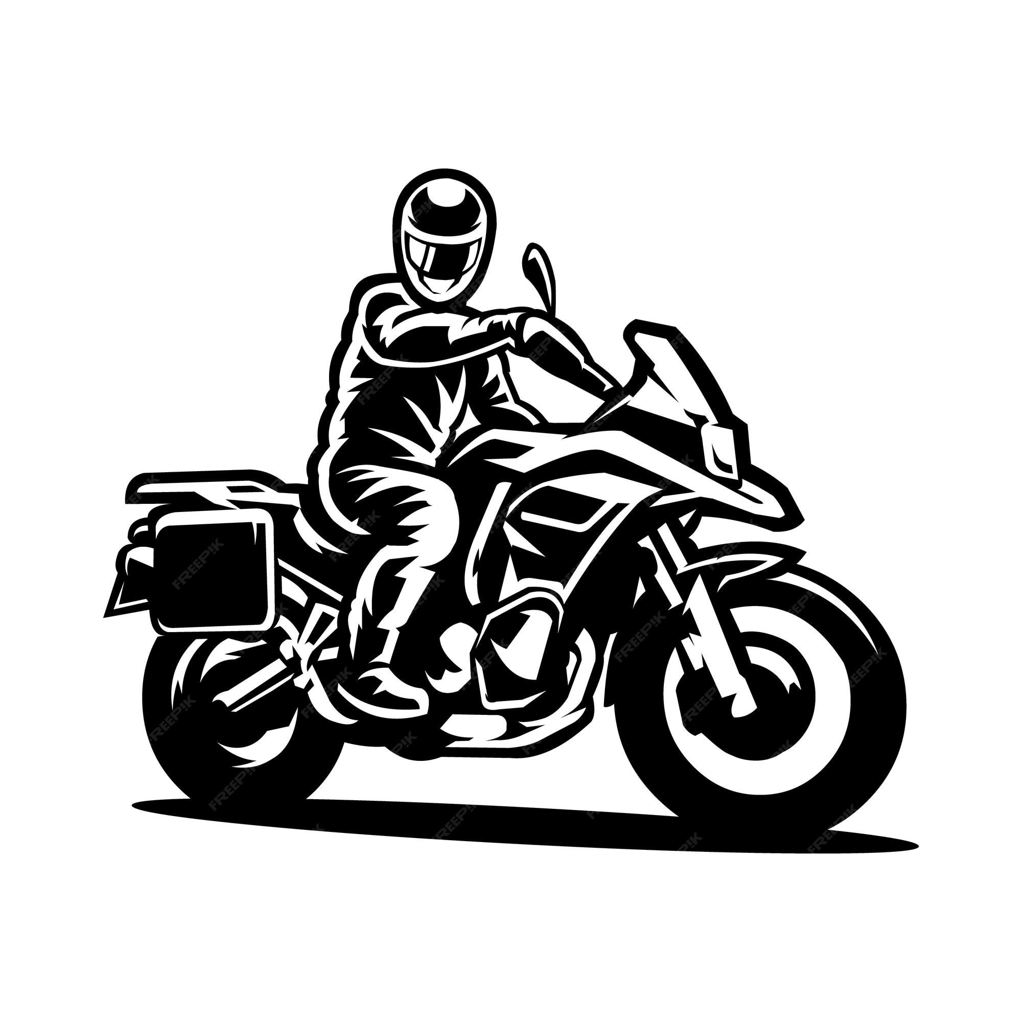 Silhueta do motociclista ilustração do vetor. Ilustração de ciclo - 34298855