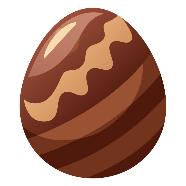 Vetor arte e ilustração vetorial de clipart de ovo de chocolate