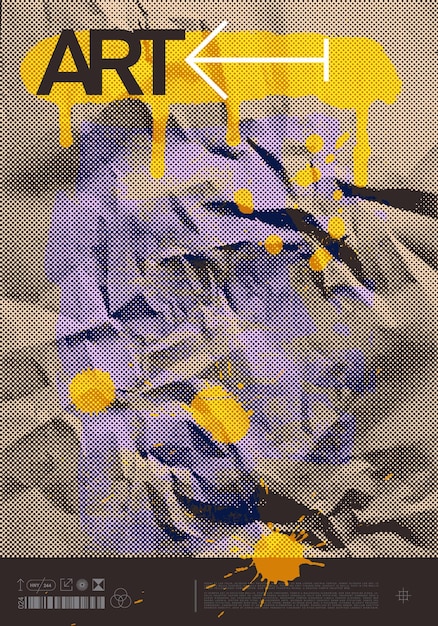 Arte elemento de design pontilhado Modelo poster de tons pastel coloridos Arte vetorial moderna abstrata