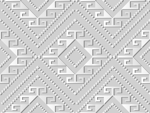 Arte em papel branco verifique a linha de pontos de moldura cruzada em espiral de diamante, fundo de padrão de decoração elegante para cartão de banner web