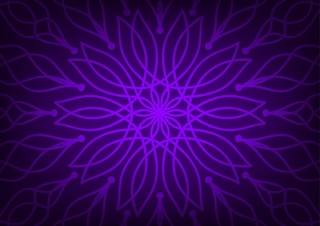 Arte escura roxa abstrata flor mandala fundo
