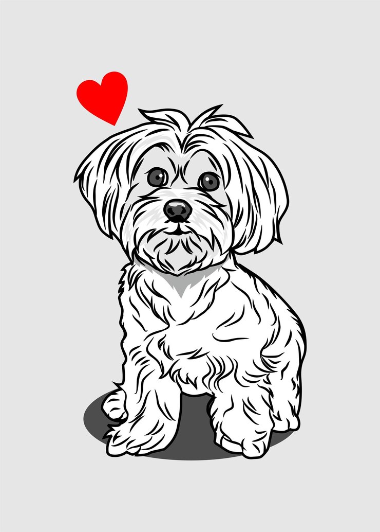 Vetor arte fofa de cachorro