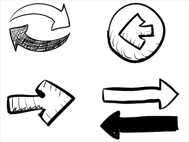 arte ilustração desenho de mão vetor símbolo ícone do sinal de seta