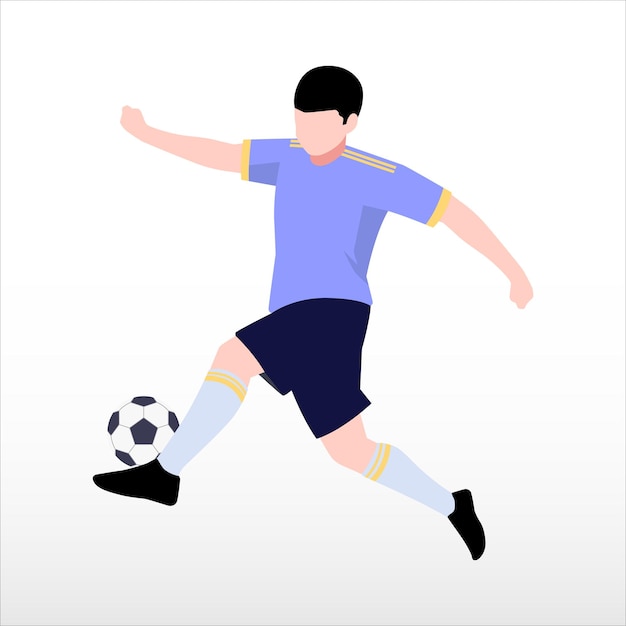 Vetor arte ilustração logotipo esporte design ícone futebol símbolo homens futebol quando ação chutar a bola