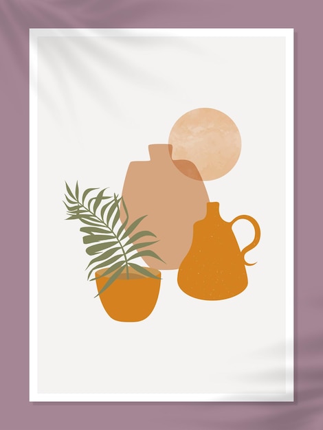 Arte minimalista abstrata da parede do estilo Boho
