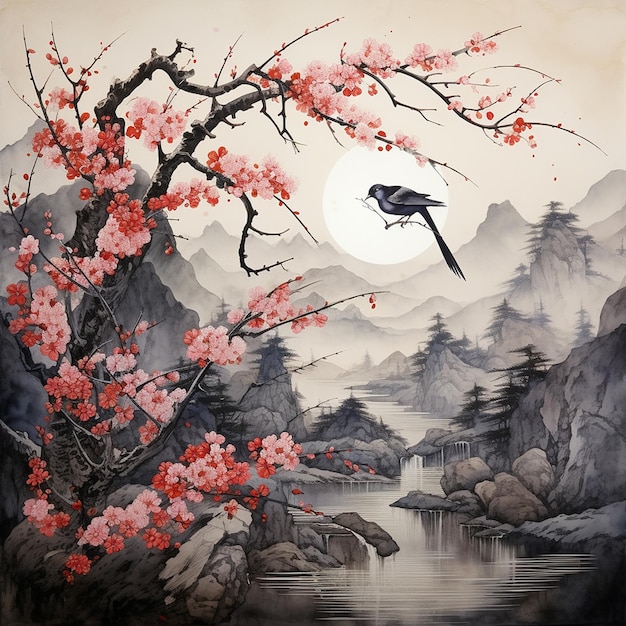 Vetor arte psicodélica arte folclórica inglesa óleo pastel cor desenho estampas kabuki