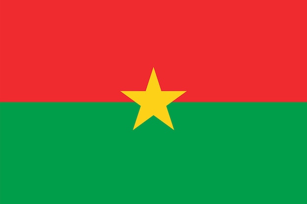 Vetor arte tradicional da bandeira de burkina faso