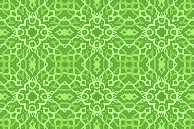 Arte verde com padrão sem emenda de knotwork abstrato