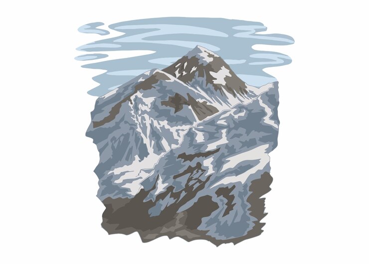 Vetor arte vetorial da montanha everest