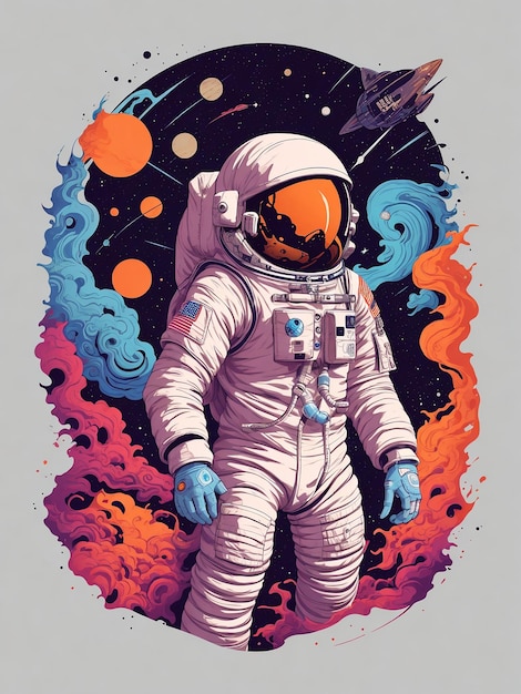 Arte vetorial de astronauta