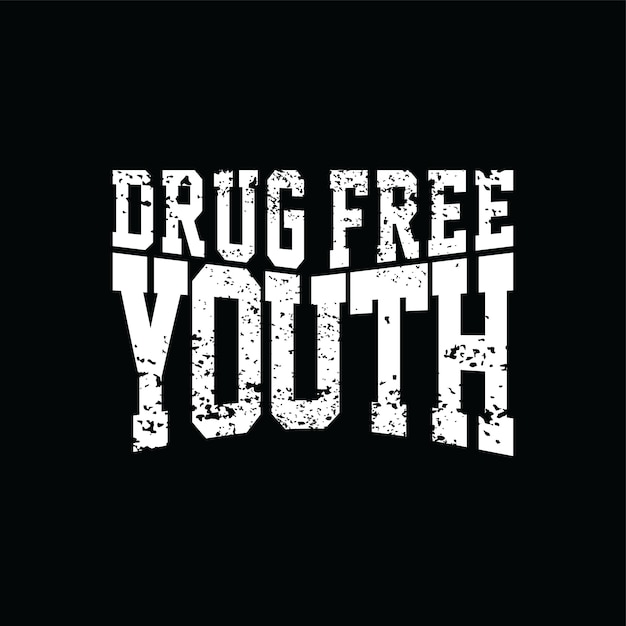 Arte vetorial de campanha de juventude livre de drogas