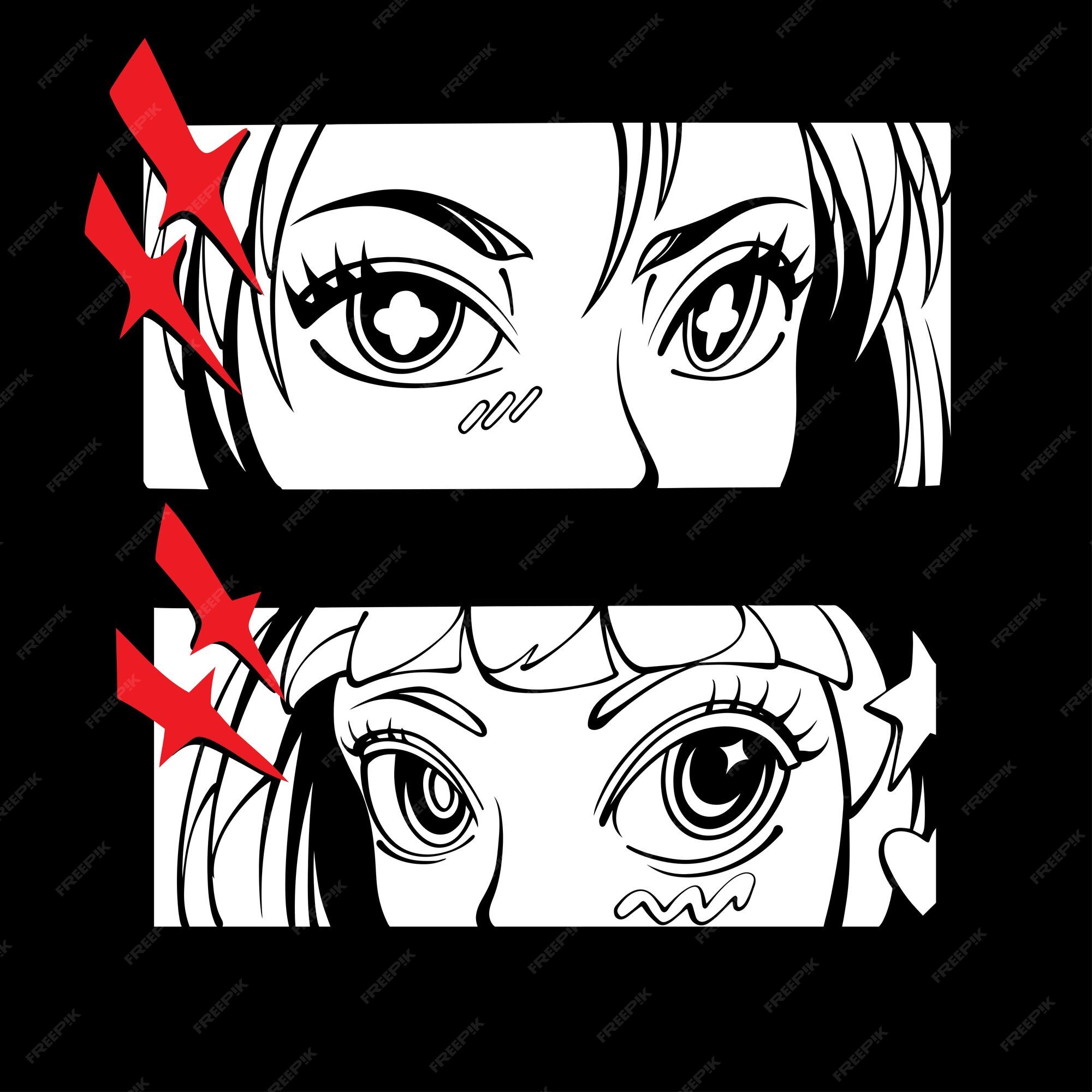 Olhos do homem do Anime ilustração do vetor. Ilustração de pessoa - 33984003