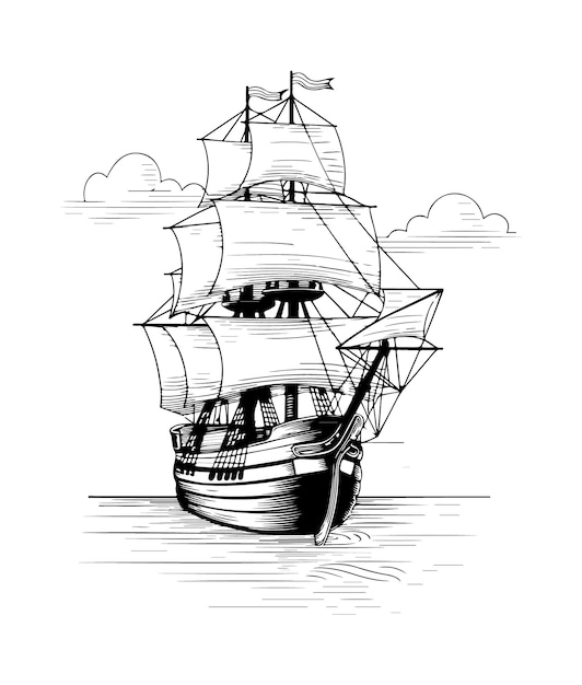 arte vetorial de navios